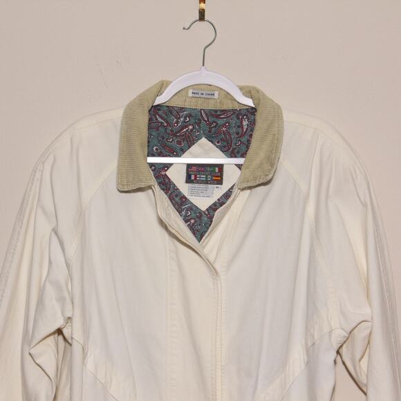 Vintage 90s Denim Duster Jacket Coat Size Medium Paris Sport Club - Picture 3 of 11